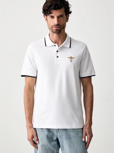 Tricou polo Aeronautica Militare alb