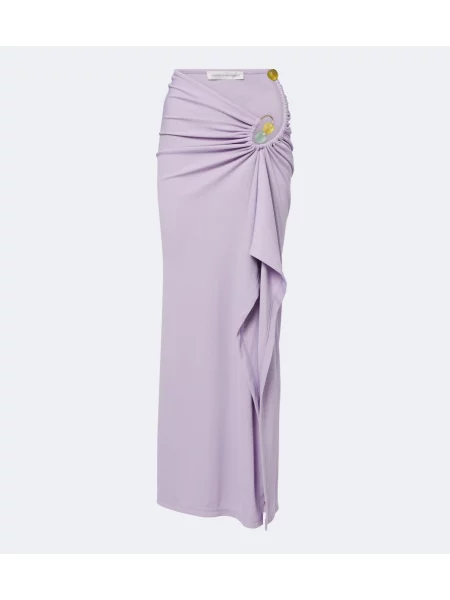 Fusta maxi Christopher Esber tricotate violet
