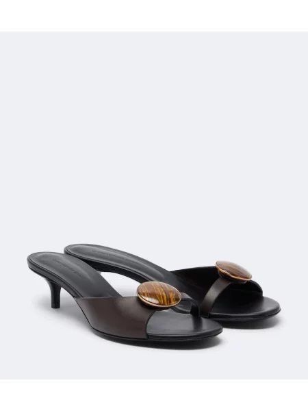 Papuci tip mules Christopher Esber din piele maro
