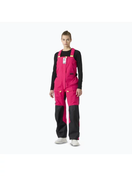 Pantaloni de navigație pentru femei Helly Hansen Skagen Offshore Bib cranberry