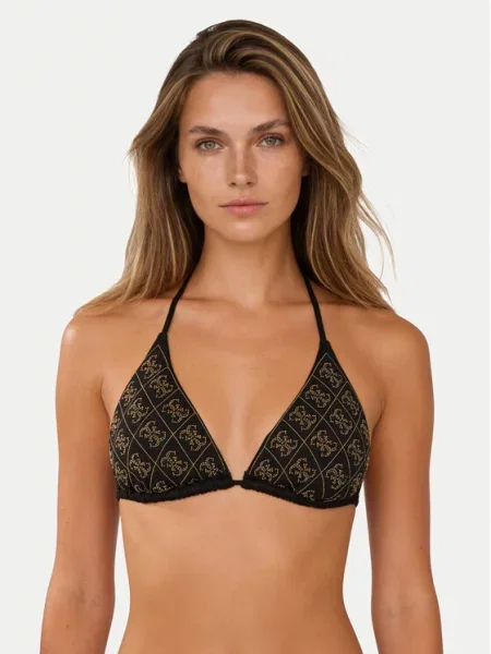 GUESS Bikinový top DIANE zlatá čierna