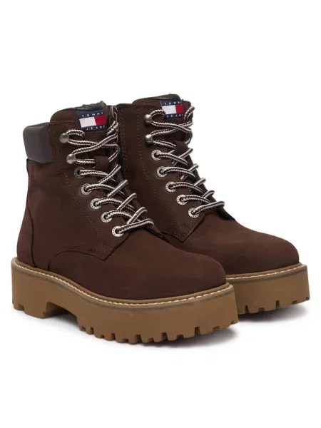 Trapery Tommy Jeans brązowe