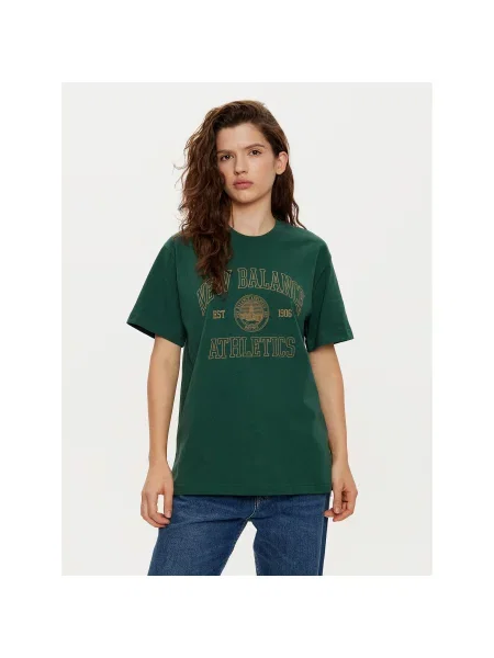 New Balance Marškinėliai Oversize žalia