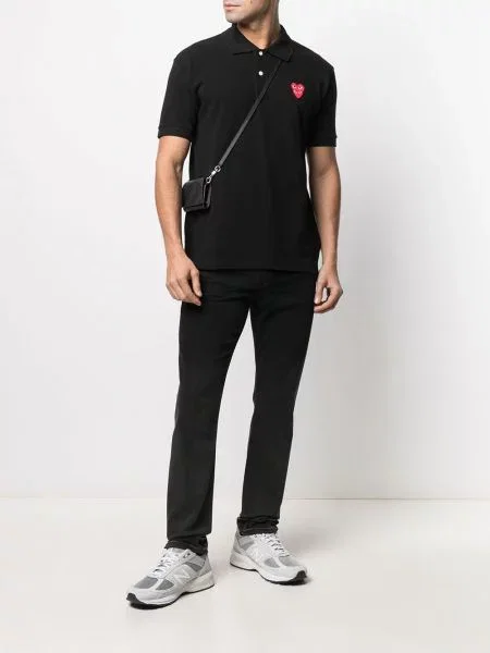 Polo marškinėliai Comme Des Garçons Play juoda