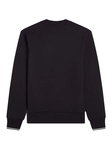 Mikina bez kapucne Fred Perry s okrúhlym výstrihom čierna