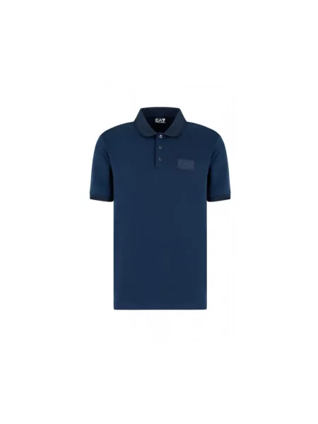 Koszulka polo Emporio Armani Ea7 z logo niebieska