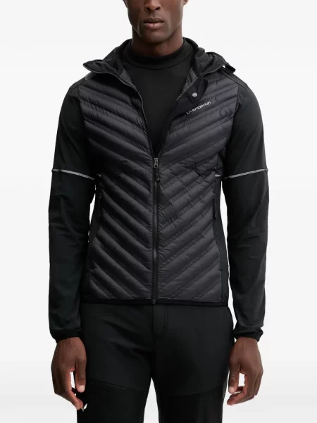 Postavljena jakna La Sportiva s kapuljačom crna