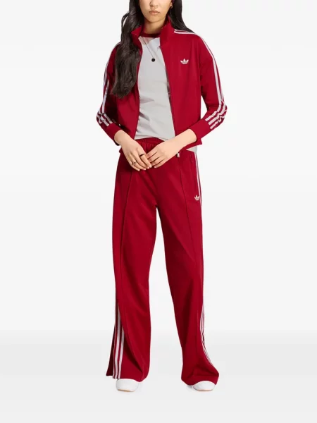 Top Adidas cu broderie alergare din jerseu negru