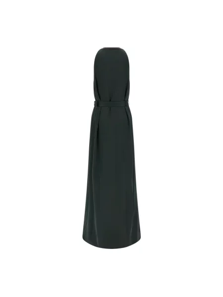 Długa sukienka maxi Tom Ford bez rękawów z dekoltem halter zielona