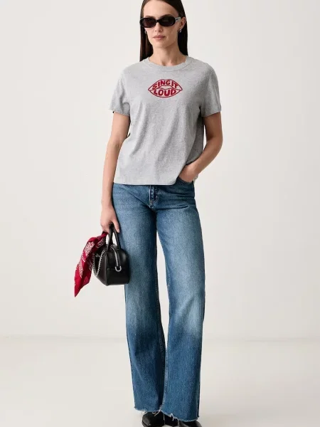 Levi's tričko GR T2 PERFECT šedé