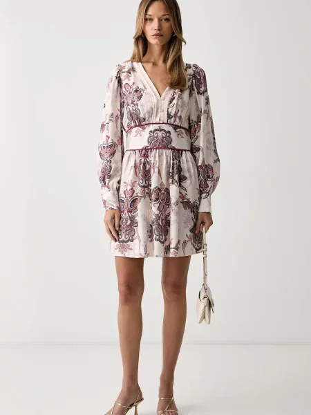 Guess rochie cu vâscoză CATHERINE bej