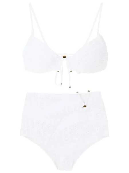 Bikini Amir Slama tricotate alb