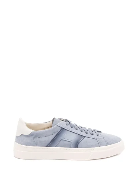 Sneakerși Santoni cu șireturi din dantelă albastru