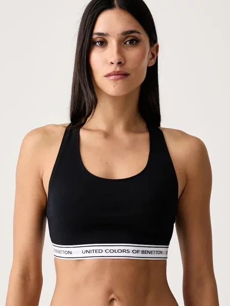 United Colors of Benetton podprsenka s elastanom čierna