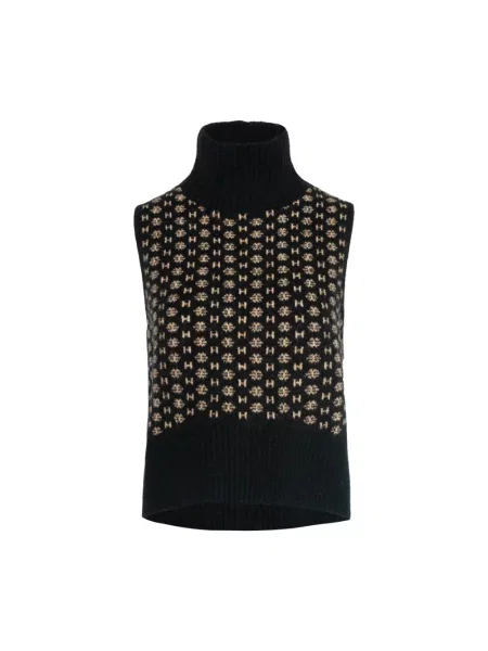 Sweter z golfem Hést do golfa czarny