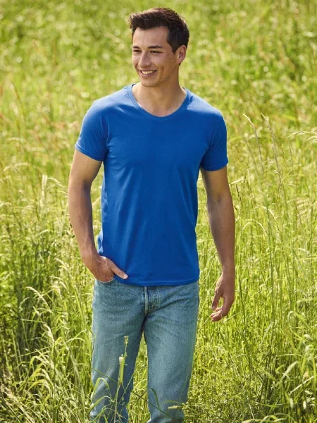 Тениска Fruit Of The Loom синьо