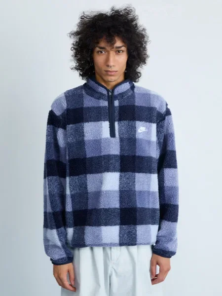 Nike Sportswear Megztinis be užsegimo CLUB melsvai / pastelinė mėlyna / tamsiai mėlyna pilka