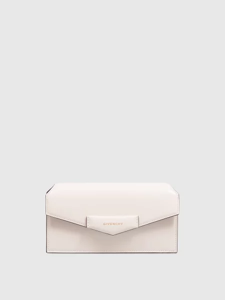 Кожаный клатч Givenchy бежевый