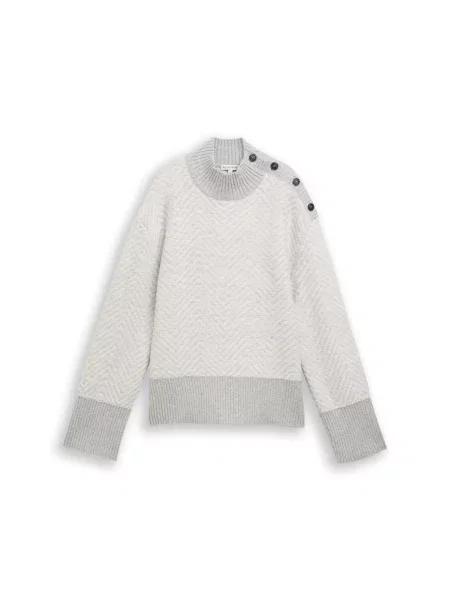 TOM TAILOR Pulover / deschis gri