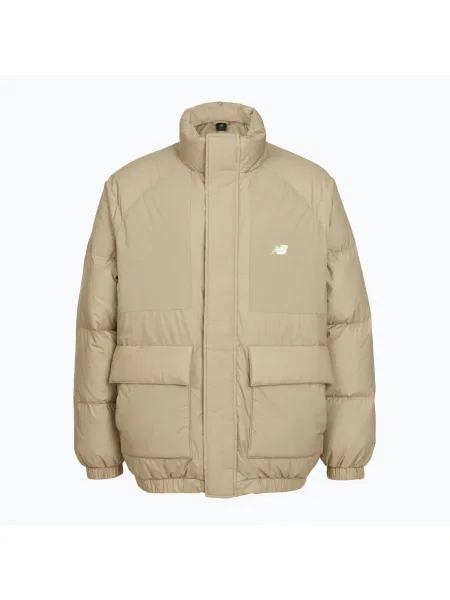 Péřová bunda New Balance NBX Academy Mix Down beige béžová