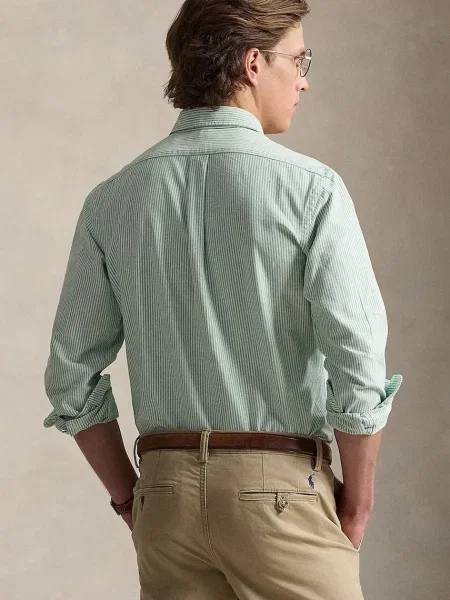 Polo Ralph Lauren koszula regular z kołnierzykiem button-down zielony
