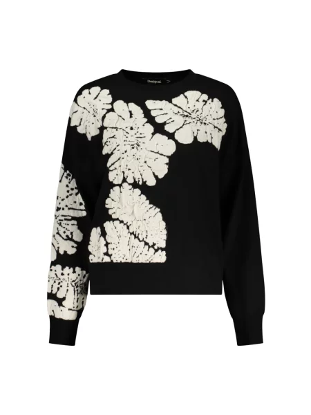 Sweter Desigual wełniany czarny