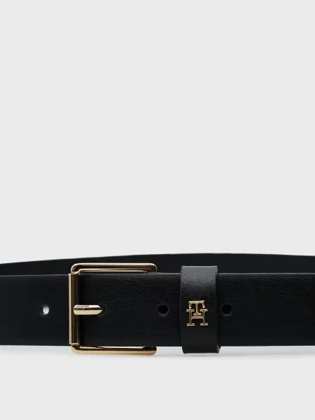 Шкіряний ремінь Tommy Hilfiger чорний