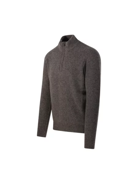 Sweter Roberto Collina brązowy