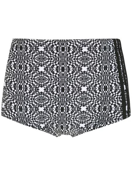 Pruhovaný spodní díl plavek Amir Slama s potiskem černý