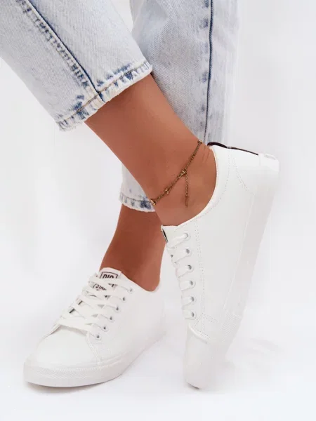 Teniși Big Star Shoes din piele alb