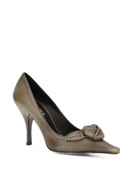 Pantofi cu toc Prada gri