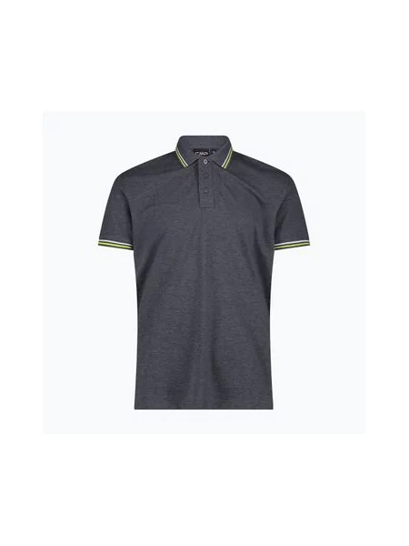 Футболка поло CMP black/blue чорна