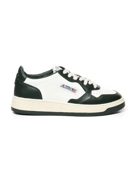 Jedwabne sneakersy Autry zielone