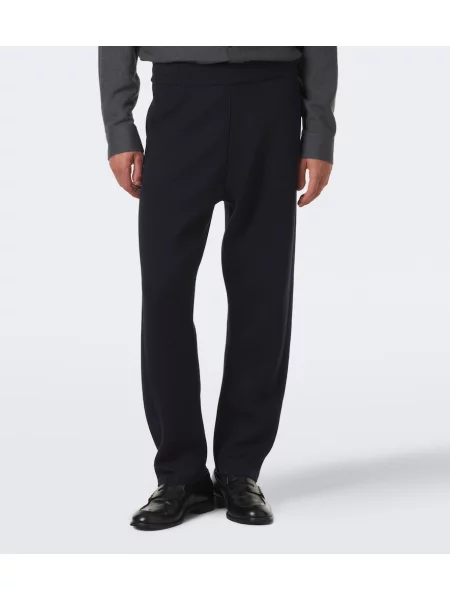 Pantaloni Berluti de lână albastru