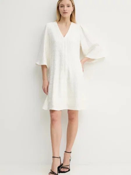Bruuns Bazaar sukienka mini prosta beżowy