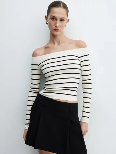 MANGO Riri Лонгслів бежевий