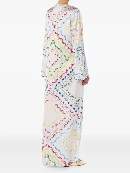 Rochie Mary Katrantzou cu imagine cu imprimeu geometric alb