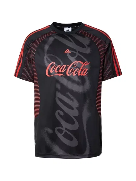 ADIDAS ORIGINALS Tricou Coca Cola Teamgeist gri / roșu deschis negru