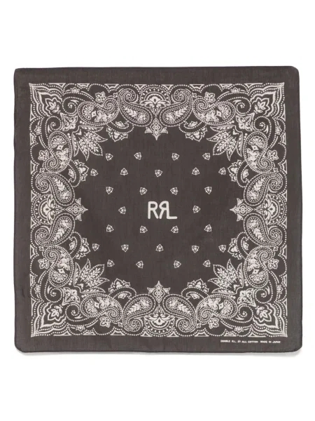Fular Ralph Lauren Rrl cu imagine cu model paisley negru