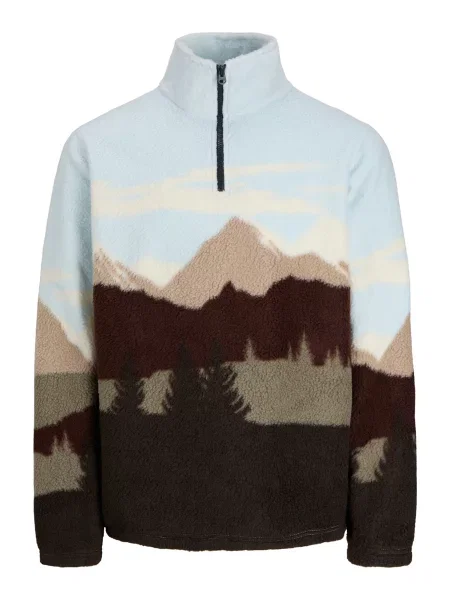 JACK & JONES Pulover JORSebastian pastel / maro albastru