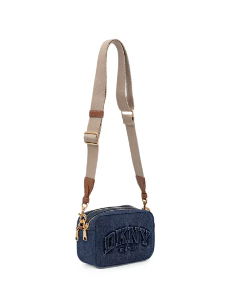 Geantă Dkny cu broderie albastru