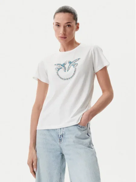 PINKO Tricou Quentin alb