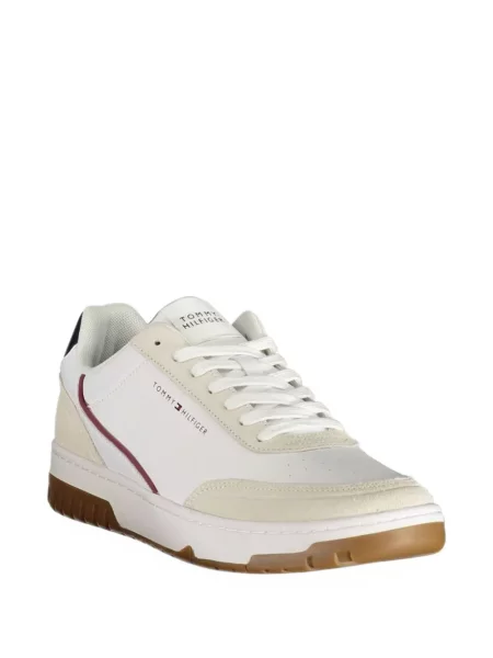Sneakerși Tommy Hilfiger cu imagine alb