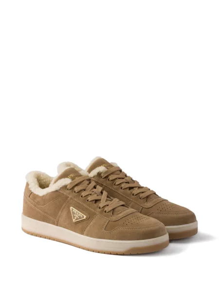 Sneakerși Prada din piele de căprioară