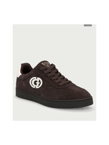 Sneakersy Guess skórzane brązowe
