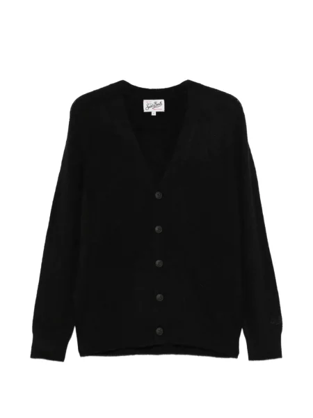 Cardigan Mc2 Saint Barth din lână alpaca cu decolteu în V negru
