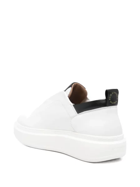 Sneakerși Alexander Smith din piele slip-on alb