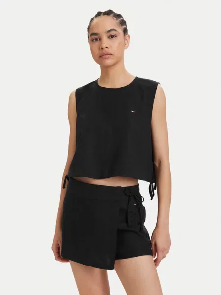 Tommy Jeans топ черен