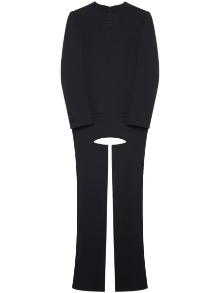 Kombinezon Courreges z twillu czarny