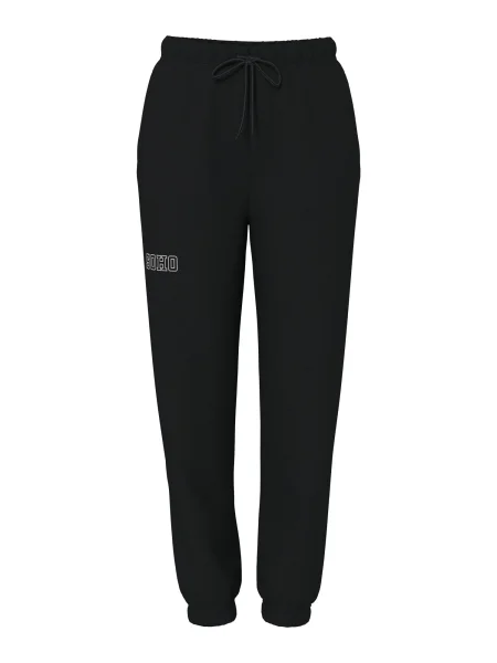 PIECES Nohavice PCRISSO čierna biela